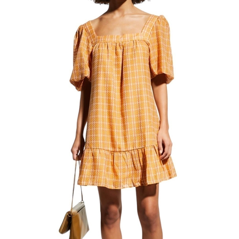 MARIE OLIVER Kaylee Short Puff‎ Sleeve Mini Shift
Dress in Desert Sz M